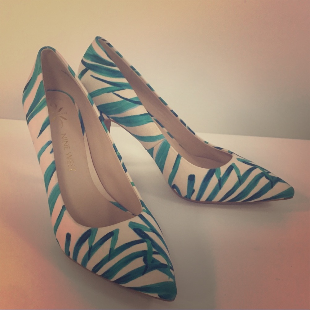 Nine West 9 Technology Palm Silk 3.5” Heels